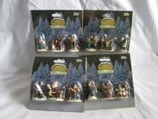Wellington Square Holiday Village Figures 4 Different Sets New in Packages