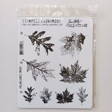 Stampers Anonymous Tim Holtz Falling Leaves CMS097 Cling Mount Stamps