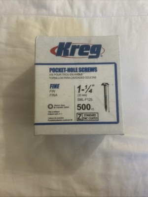 Kreg SML-F125-500 Kreg Pocket Hole Screws - 32mm / 1-1/4'' x 7 Fine, Washer-Head,