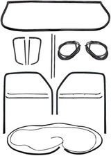 1955-59 Chevrolet GMC Truck; Weatherstrip Set; with Trim Groove; 1955 2nd