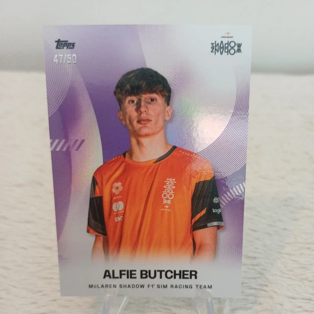 2026 Topps F1 McLaren Racing Alfie Butcher Shadow F1 Sim Racing Purple 47/50