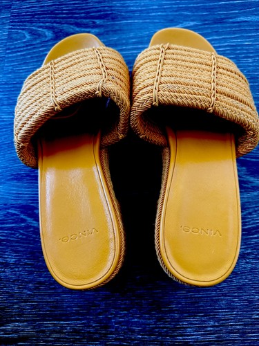 NWD $215 Vince Margo Cord Platform Sandal Papaya Orange Women's Sz 35.5/5.5 - Picture 5 of 12