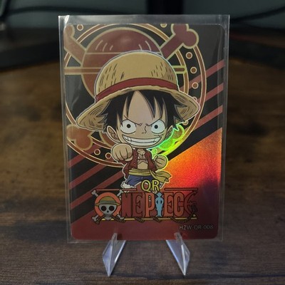 One Piece QR Holographic Trading Card Monkey D. Luffy HZW-QR-008