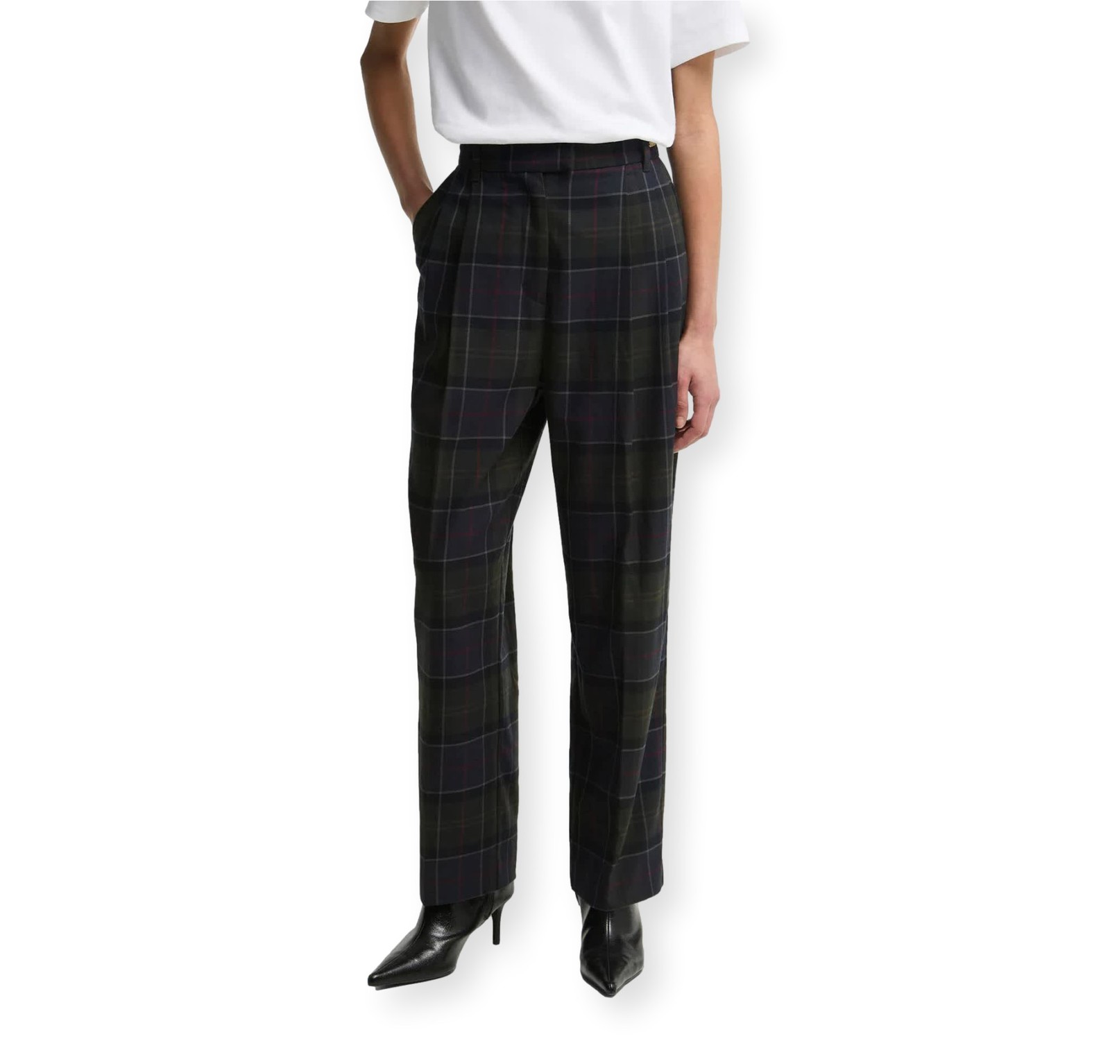 BARBOUR Women's Delilah Straight Cut Pants LTR0440TN43 Classic Tartan image 3