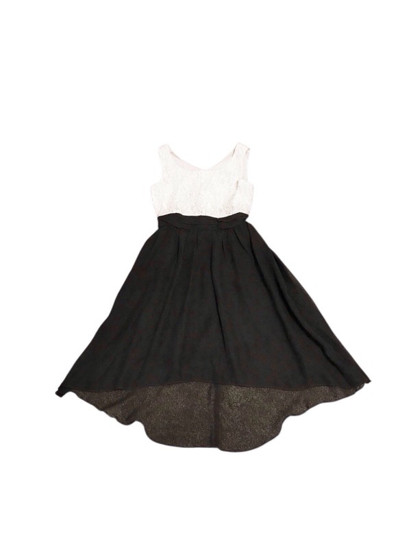 Speechless High/Low Hem White Lace & Black Dress Girls Size 8