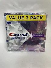 Crest 3D White Brilliance Toothpaste 4.6 Oz Pack Of 3 Vibrant Peppermint Flavor