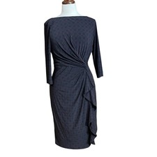 Lauren Ralph Lauren ruched dress in a black and red geometric print 12