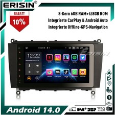 8-Kern 6G+128GB Android 14 GPS Autoradio Navi Mercedes CLK-Klasse W209 C209 A209