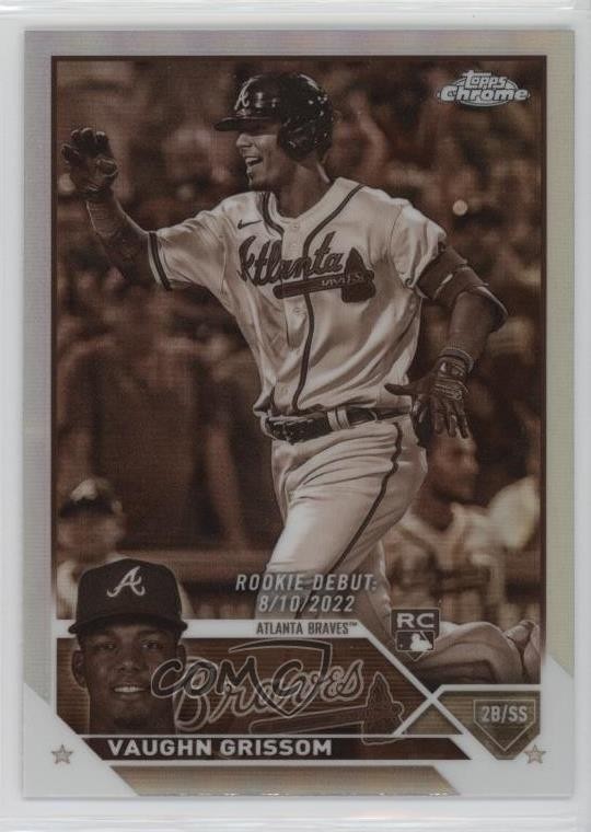 2023 Topps Chrome Update Debut Sepia Refractor Vaughn Grissom Rookie RC 1k9e