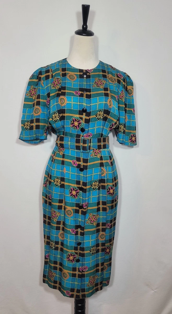 Blue 100% Silk Vintage Dresses for Women for sale - eBay