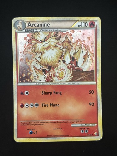 Arcanine 1/123 Heartgold & Soulsilver Holo Pokémon TCG - DMG