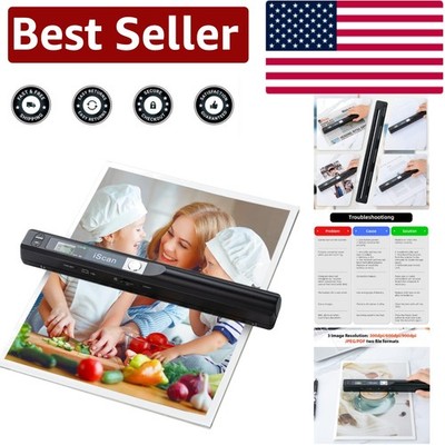 Compact A4 Document & Photo Scanner - Quick USB Scanning, 16GB Card Included