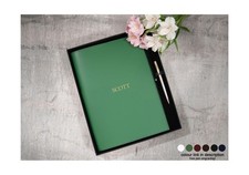 Acuto A4 Personalised Italian Leather Refillable Journal Gift Set - Green