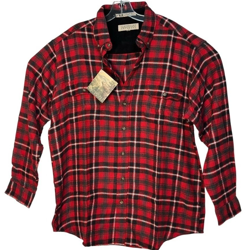 Claybrooke Outdoors Flannel Shirt Red Black Plaid Lumberjack Oversized L NWT
Opens in a new window o