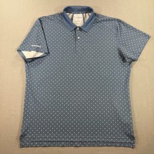 Bonobos Golf Slim Fit Polo Shirt Mens XL Blue Short Sleeve All Over Print