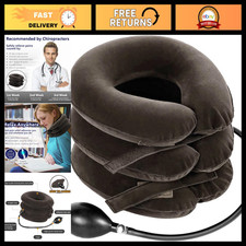 Inflatable Neck Traction Device - Adjustable Neck Stretcher for Pain Relief Su