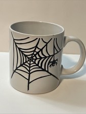 Halloween Mug Embossed Spider Web 16 oz New
