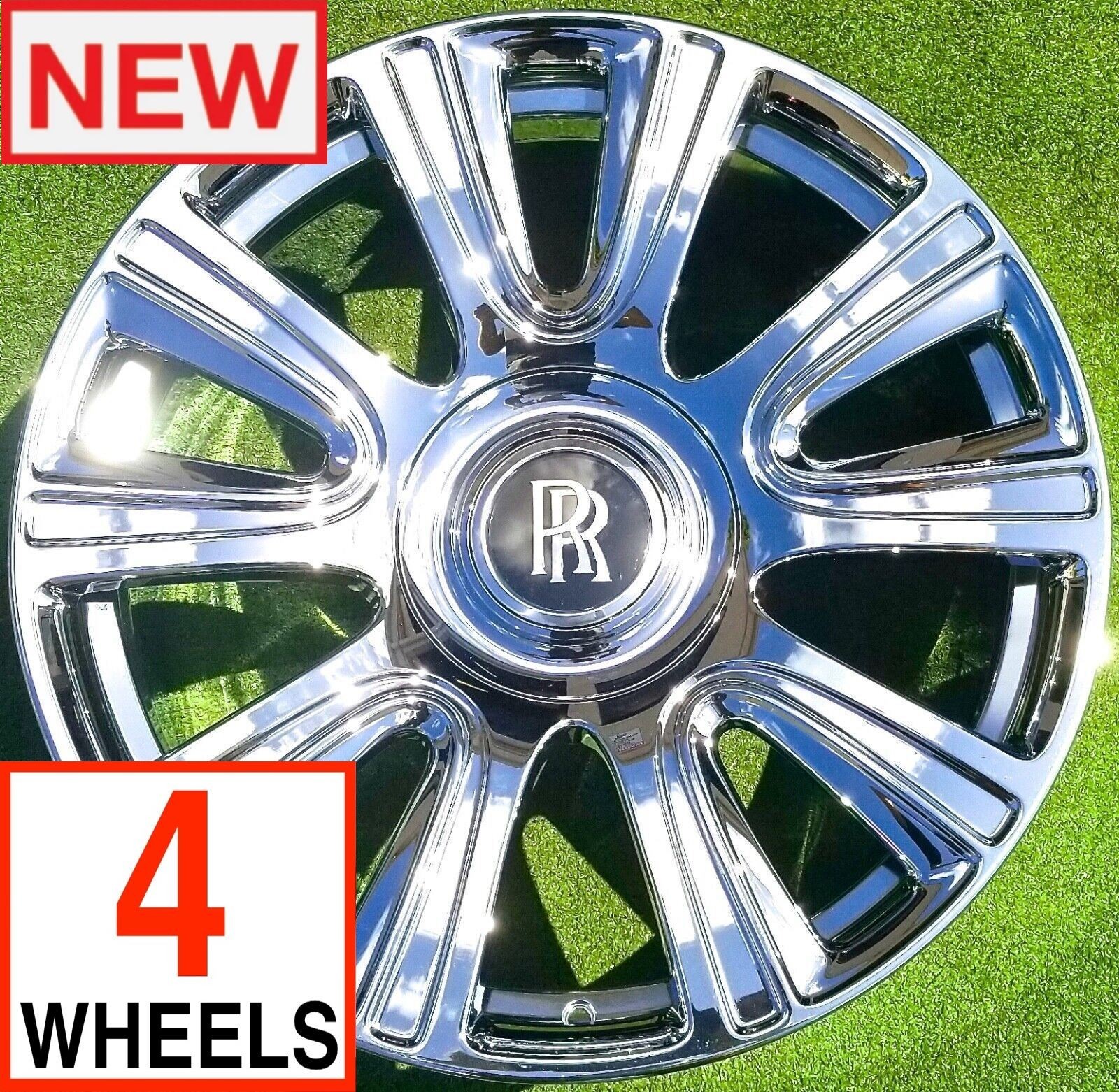 New Factory Rolls Royce Dawn Wheels Chrome OEM Genuine 21 inch Wraith Ghost Set