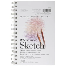 3 Pack - Strathmore Sketch Spiral Paper Pad 5.5"X8.5"-100 Sheets - 255150