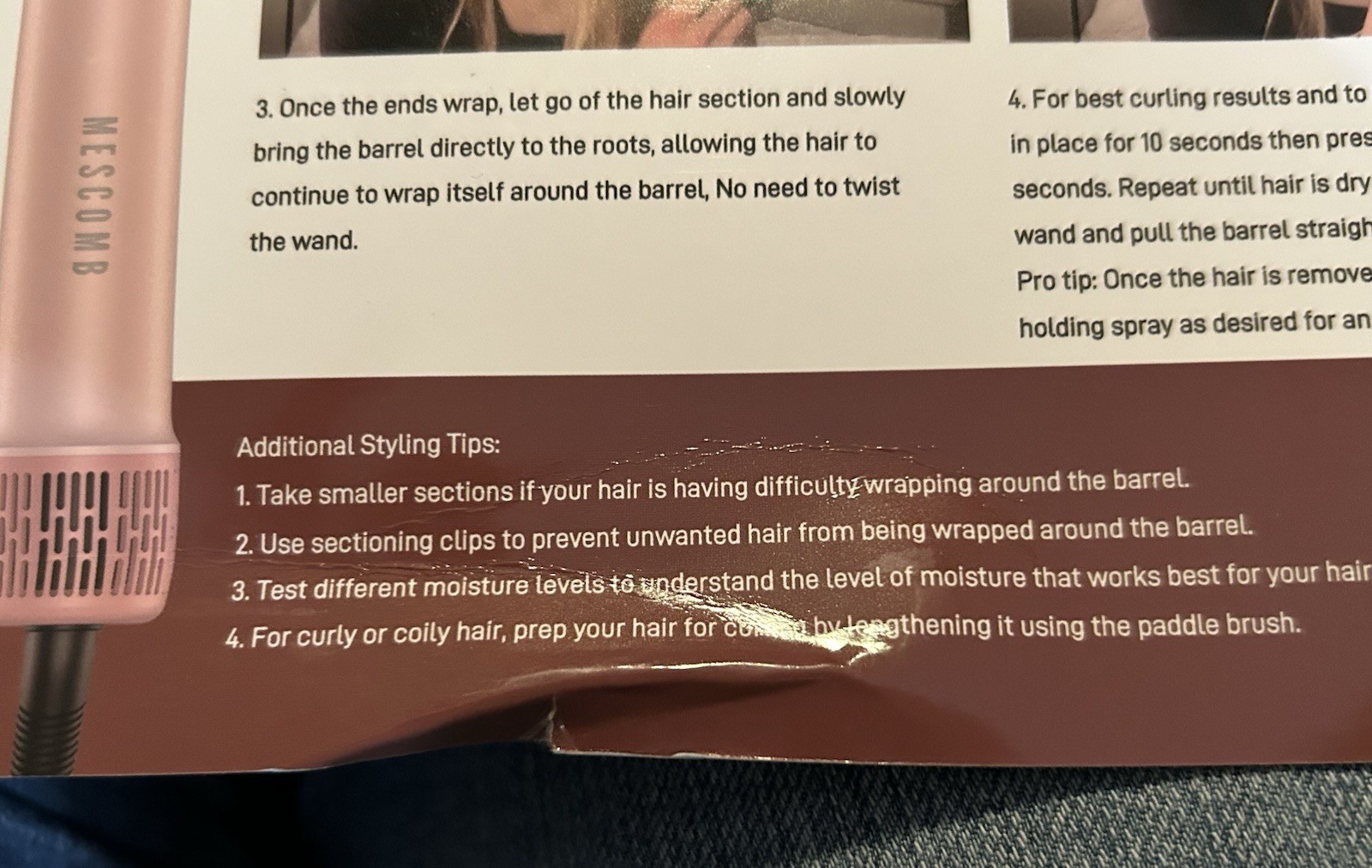 5 in 1 Hair Dryer Brush Fast Blow Dry & Curling Styling Tool Included Travel Bag