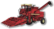 Big Red Combine Tractor Magnet by Classic Magnets