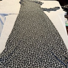 Michael Kors Dress Womens 10 Leopard Print High Low Wrap Stretch Belted