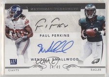 2016 Panini National Treasures 34/49 Paul Perkins Wendell Smallwood Auto 05fy