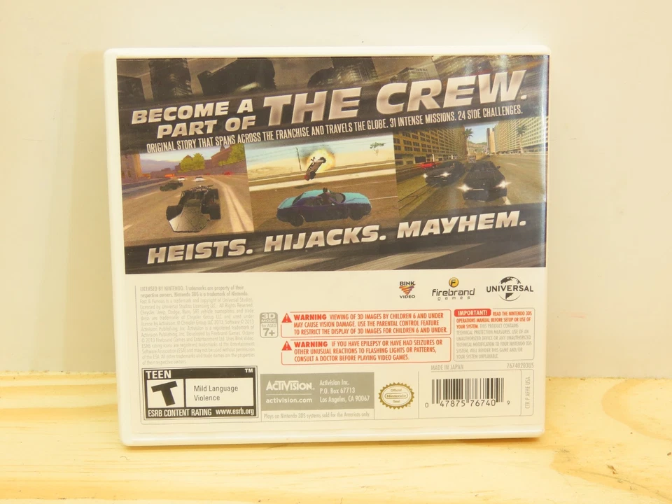 Fast and the Furious Showdown (Nintendo 3DS, 2013) Complete - Image 2 of 3