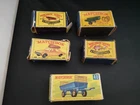 MATCHBOX LESNEY LOT OF FIVE EMPTY WORN BOXES--Y508