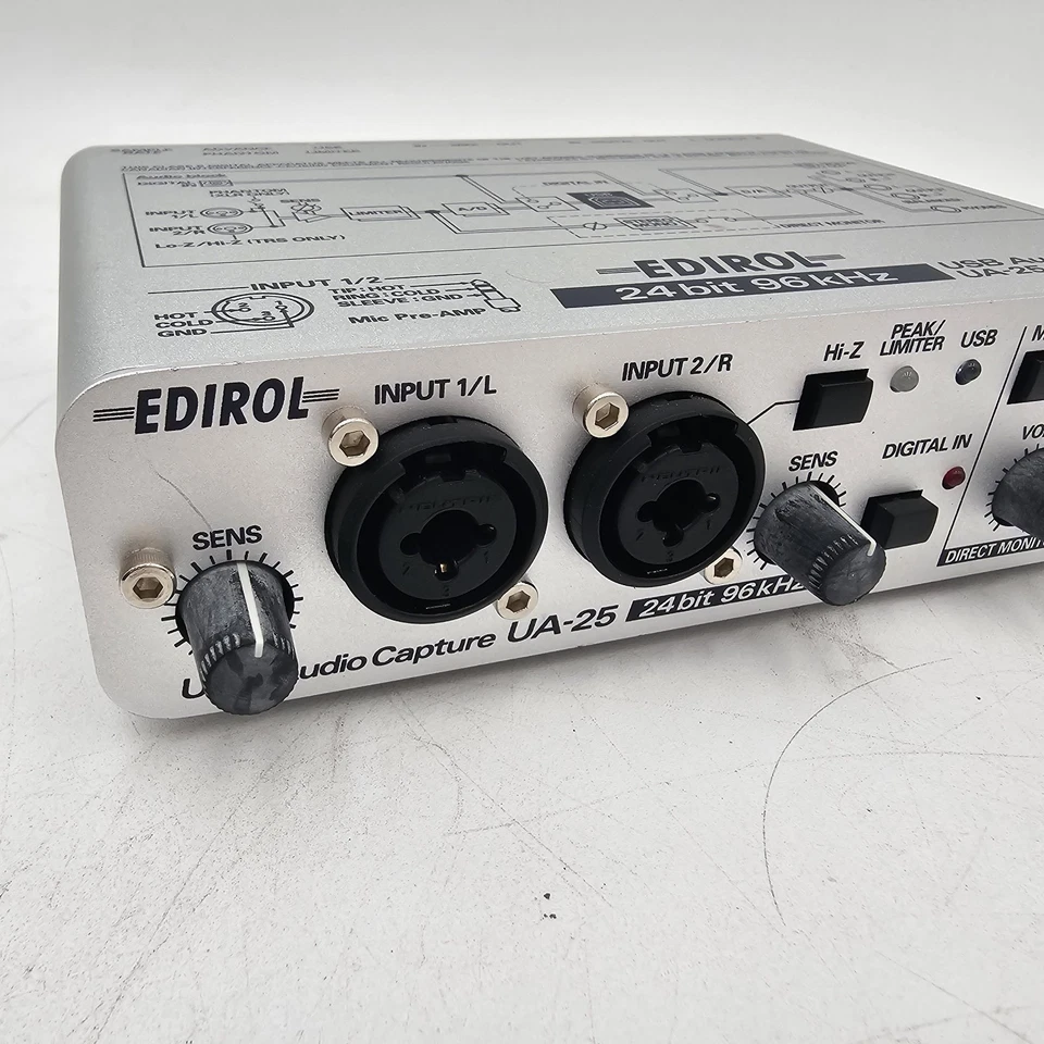 Roland Edirol UA-25 USB Audio Capture MIDI Interface 24Bit / 96kHz Tested - Image 4 of 4