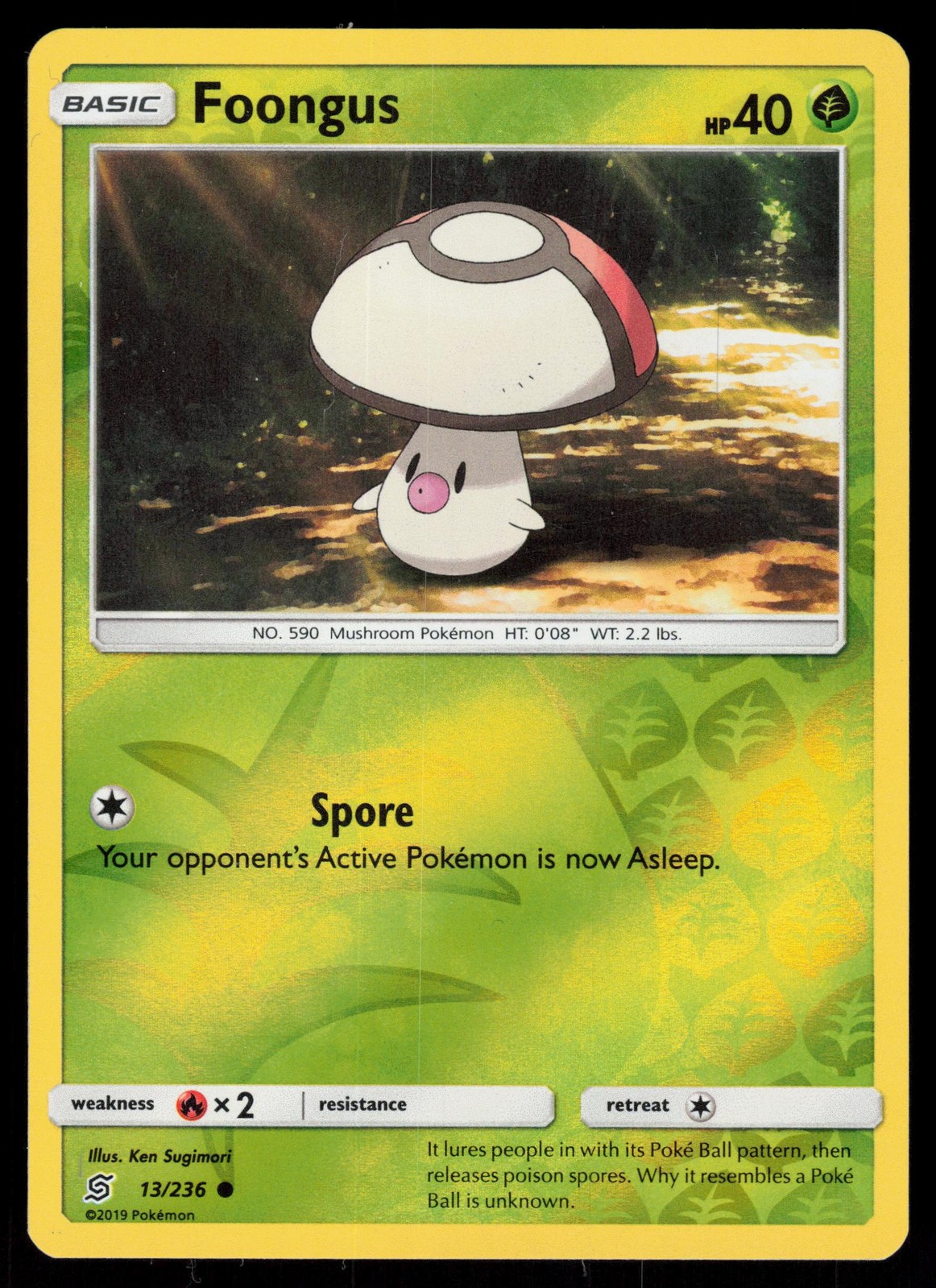 Foongus 13/236 Reverse Holo Pokemon Unified Minds LP