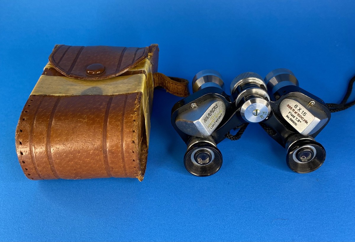 Vintage Harpers 6x15 Mini Theater / Opera Binoculars, Fully Coated