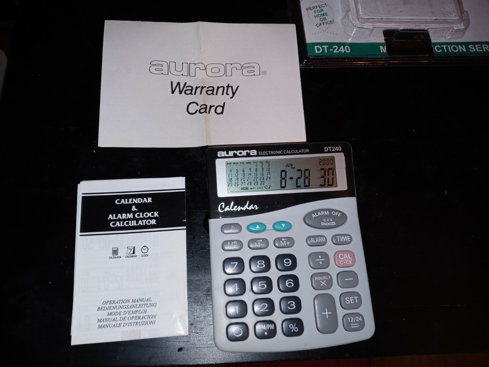 Aurora Alarm Clock Calendar Calculator DT240 for sale online eBay