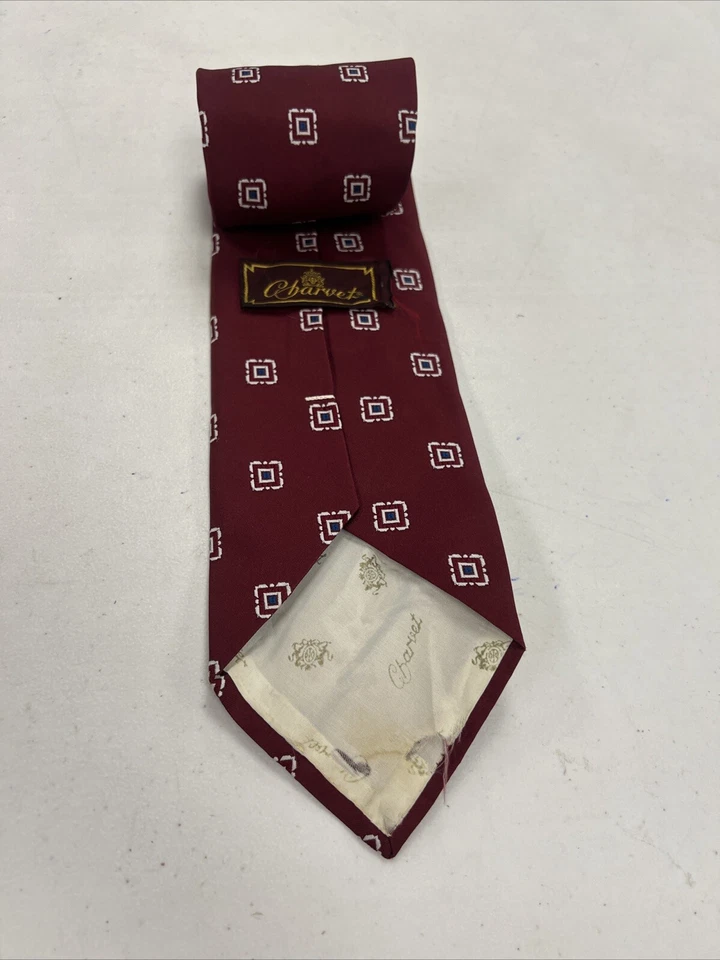 Charvet 男式勃艮第红色几何领带 $495 — 第 2/4 张图片