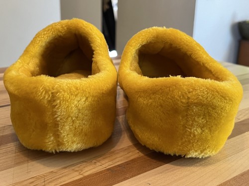 Zapatillas zueco holandesas World of Clogs en oro amarillo hombres 6/7 mujeres 7,5/8,5 limpias - Imagen 6 de 13