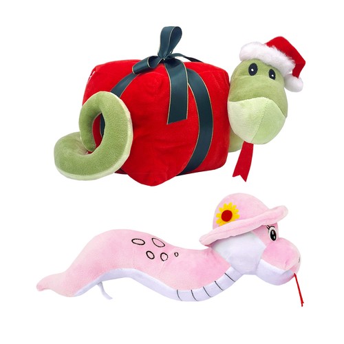 Christmas Snake Plush Toy Stuffed Doll Soft Animals Kids Birthday Xmas Gift