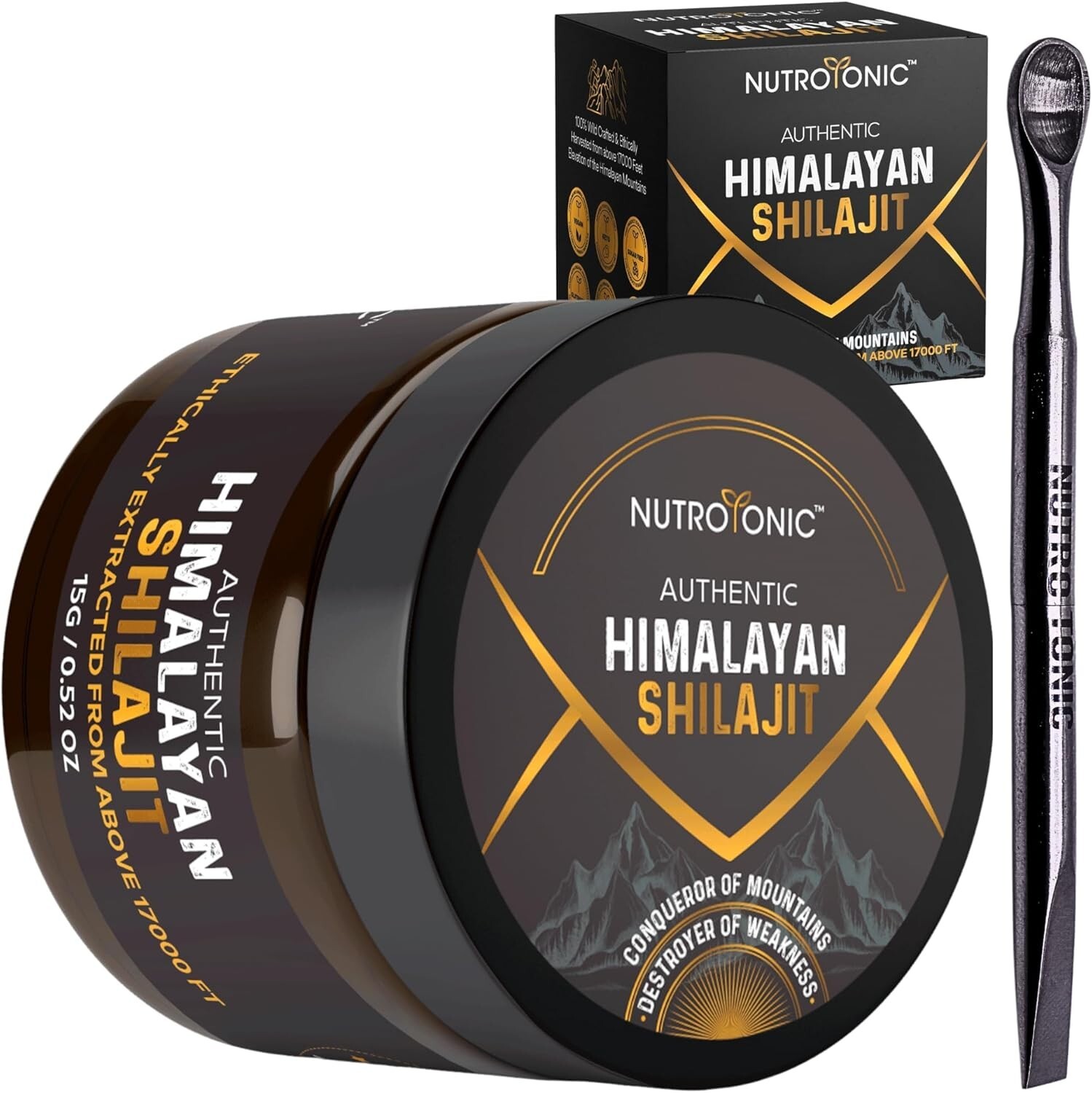 Pure Himalayan Shilajit Resin – 15g Nutrotonic for Vitality