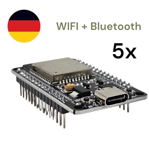 5x ESP32 WROOM  Dev Kit Board Development WLAN Bluetooth Wifi v1 WROOM32 NodeMCU