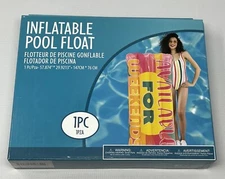 Inflatable Pool Float Large Multicolored Relaxing Pool Time Bar side Float