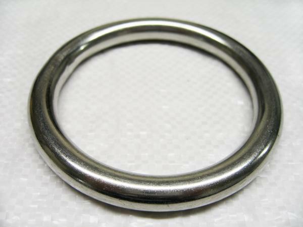 5MM x 50MM Stainless Steel Round Ring - Marine O Webbing Rigging Mooring