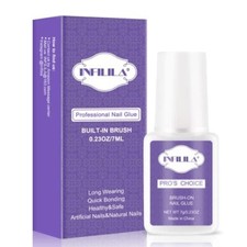 Nail Glue,Nail Glue for Acylic Nails,Professional Brush On Nail Glue, 7ML/0.23OZ