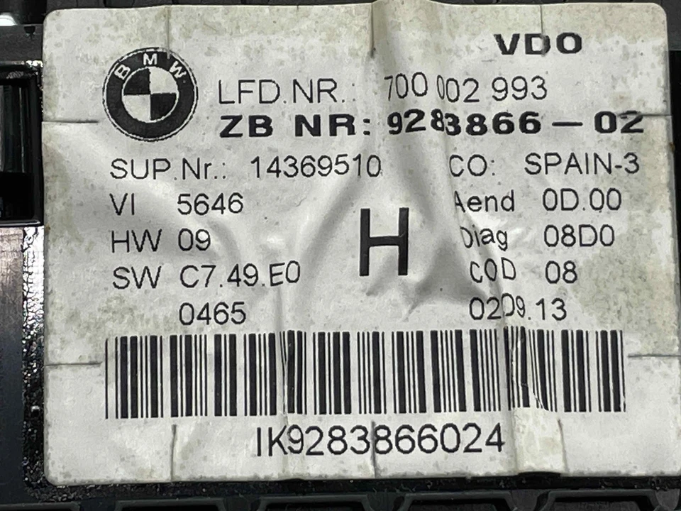 BMW Z4 2014 velocímetro cuadro de instrumentos calibre Rdstr 60 k MPH OEM 84245968 Foto 2 de 4