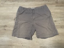 Columbia Shorts Men Sz L Brown Washed Out Modern Classic Fit Flat Front 9  Ins