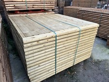 •New• Vertical Board Feather Edge Straight Top Wooden Garden Fence Panels - 6x5