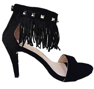 Sandales A Talon Franges En Suedine Femme Chaussures Clous Chic Mariage J 2 Ebay