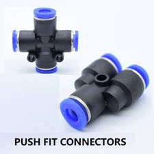 NYLON PNEUMATIC X Y SHAPE HOSE TUBE INLINE PUSH FIT CONNECTOR AIR LINE AIRLINE