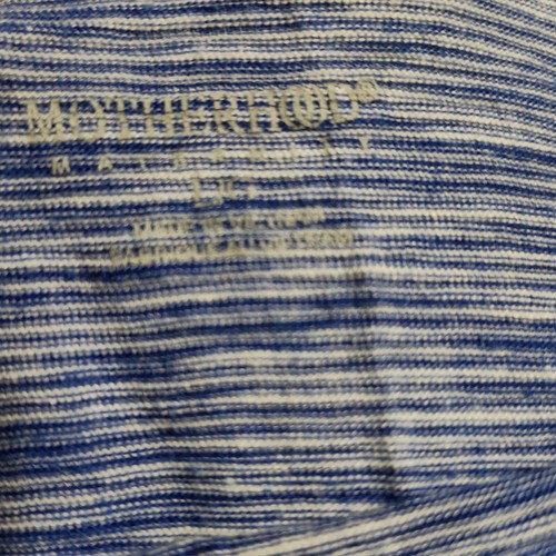 motherhood maternity top blue White Stripes Size Large - Picture 2 of 6
