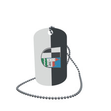 Dog Tag Flag Kirchenlamnitz Dog Tag Aluminium 30 x 50 mm