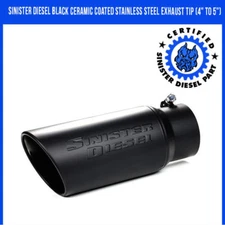 Sinister Diesel Black Ceramic Coated Stainless Steel Exhaust Tip (4" to 5")