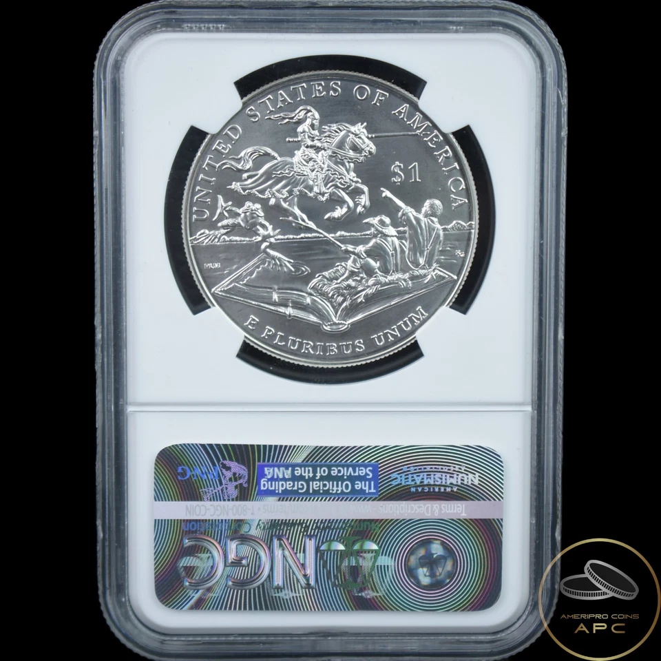 2016 P Mark Twain Commemorative Dollar NGC First Release MS70 - Image 2 of 2